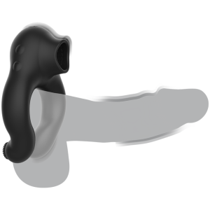 Anillo vibrador 3 motores recargable negro