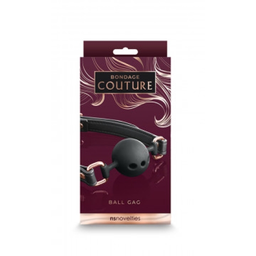 Mordaza De Bola Bondage Couture Negro