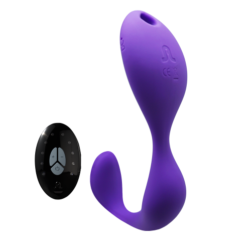 Doble Vibrador Mr. Hook con Mando