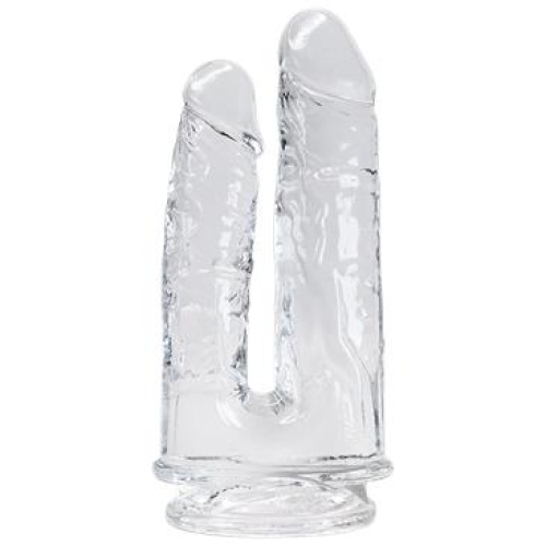Doble Dildo Pene Realista Transparente 