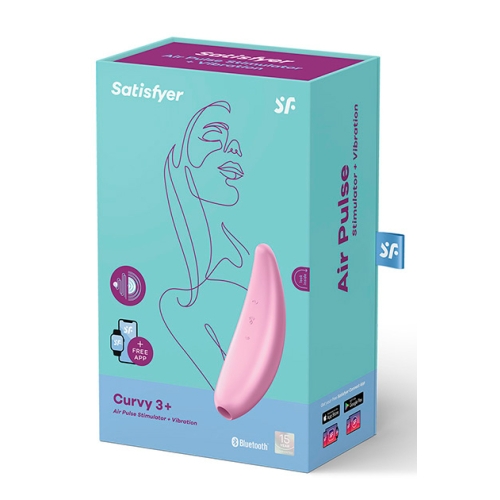 Satisfyer Curvy 3+ Vibrador de Ondas Presión Rosa