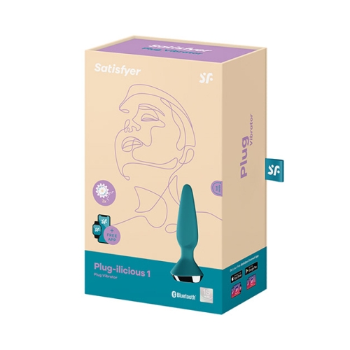 Plug Anal Vibrador Satisfyer con APP Verde