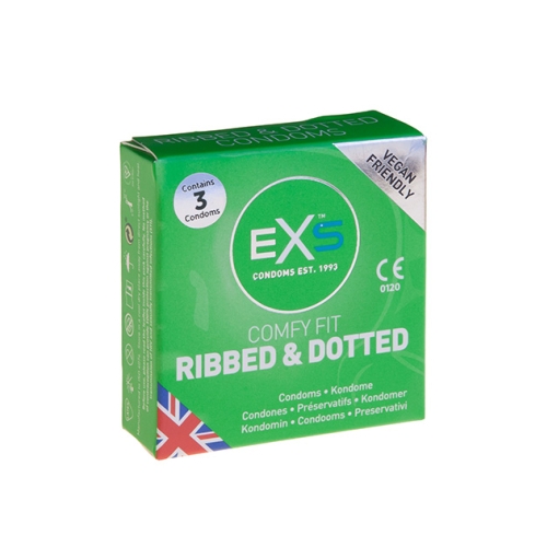 Preservativos Ribbed & Dotted 3 uds