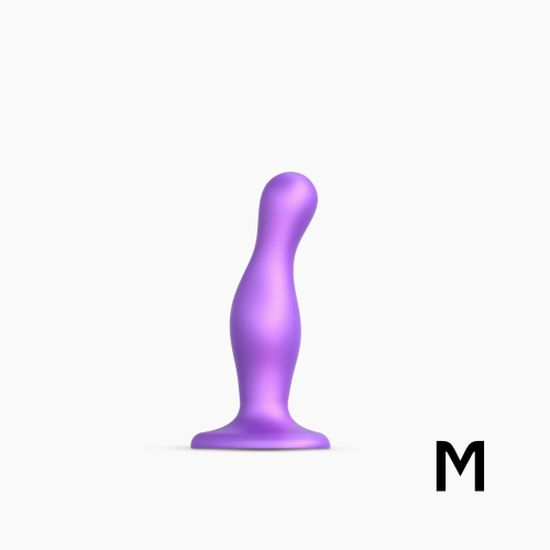 Dildo Curvado Violeta Metalizado - M