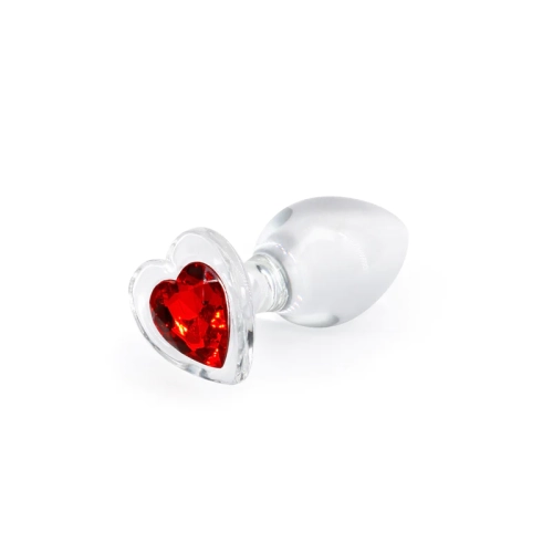 Plug Anal Crystal Corazón Rojo Medium