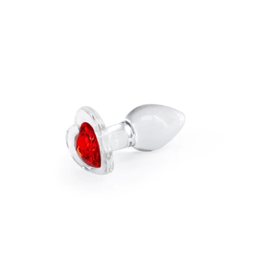 Plug Anal Crystal Corazón Rojo Small