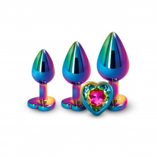 Kit Plugs Entrenamiento Anal Multicolor/Corazón