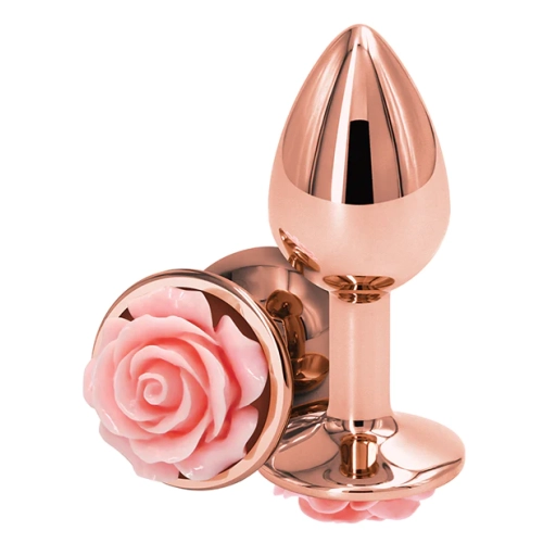 Plug Anal Mini Cromado Rosa