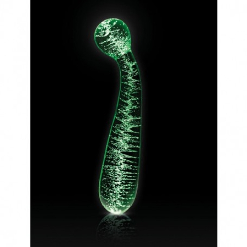 Dildo Punto G de Cristal y Fluorescente
