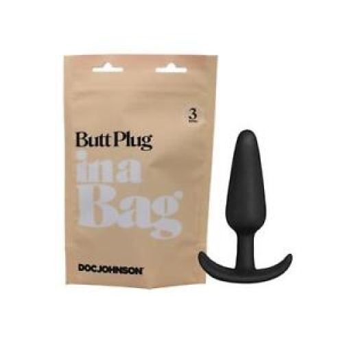 Plug Anal de Silicona 8 cm - Negro