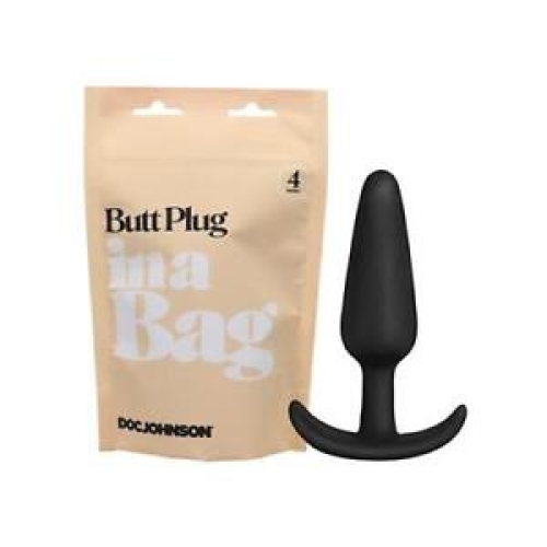 Plug Anal de Silicona 10 cm - Negro