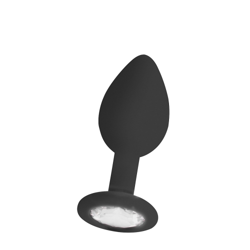 Plug Anal Negro con Gema