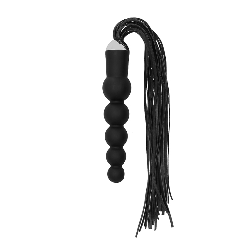 Dildo de silicona con látigo BDSM Negro Ouch!