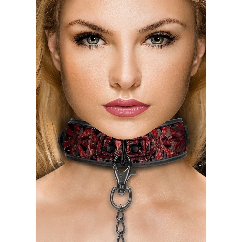 Collar Lujoso con Cadena Borgoña Ouch!