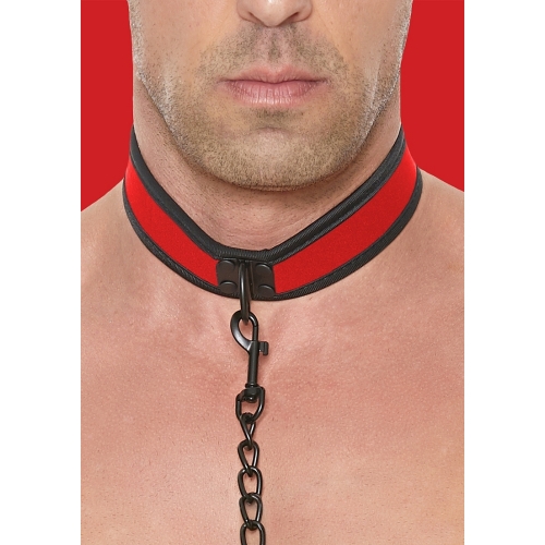 Collar de Neopreno con Cadena Rojo