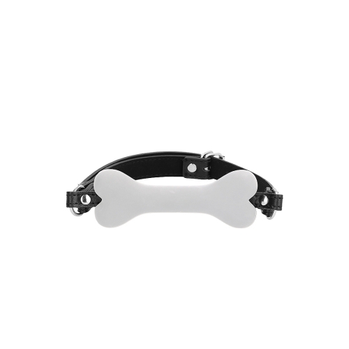 Mordaza Hueso Silicona Ouch Puppy Play Blanco