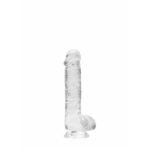 Pene Realistico con Testículos 17 cm Transparente
