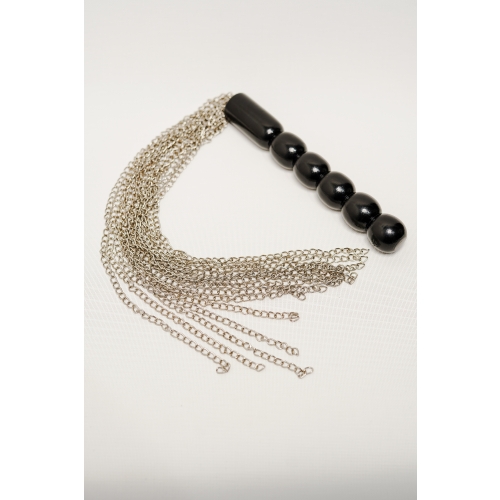 Flogger con Cadenas y Mango Madera Negro
