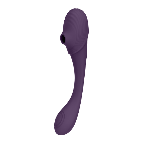 Mirai - Double Ended Pulse Wave & Air Wave Bendable Vibrator - Purple